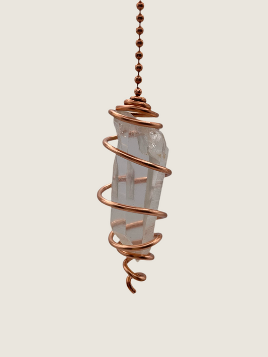 Clear Quartz Copper Pendulum