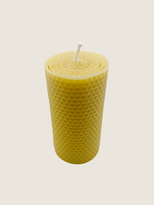 Large Wrapped Beeswax Candle