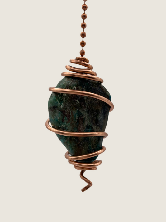 Shattuckite Copper Pendulum